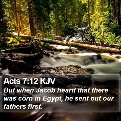 Acts 7:12 KJV Bible Verse Image