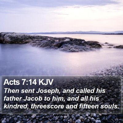 Acts 7:14 KJV Bible Verse Image