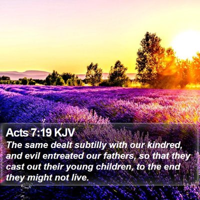 Acts 7:19 KJV Bible Verse Image