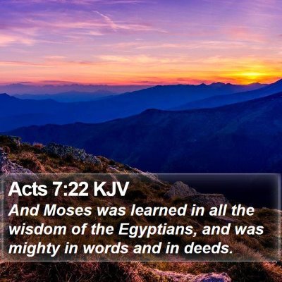 Acts 7:22 KJV Bible Verse Image