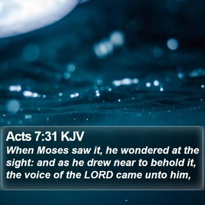 Acts 7:31 KJV Bible Verse Image