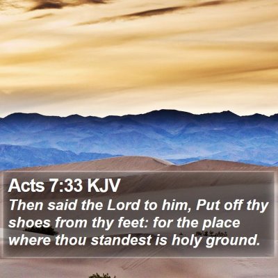 Acts 7:33 KJV Bible Verse Image