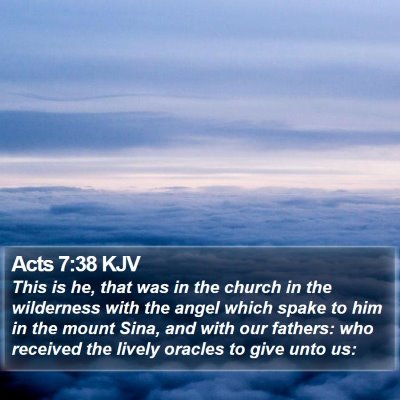 Acts 7:38 KJV Bible Verse Image