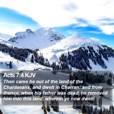 Acts 7:4 KJV Bible Verse Image