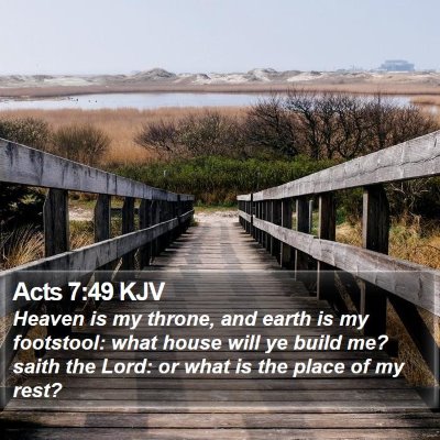 Acts 7:49 KJV Bible Verse Image