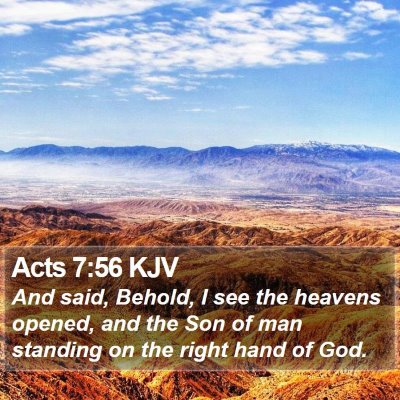Acts 7:56 KJV Bible Verse Image
