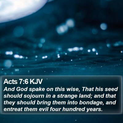 Acts 7:6 KJV Bible Verse Image
