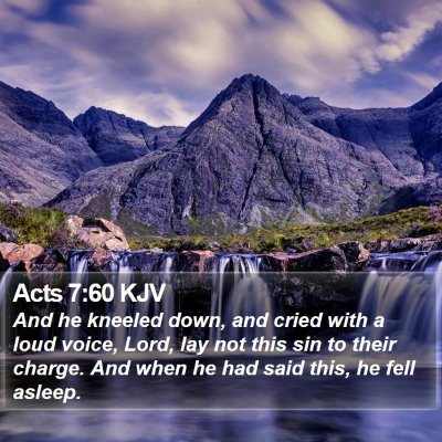 Acts 7:60 KJV Bible Verse Image