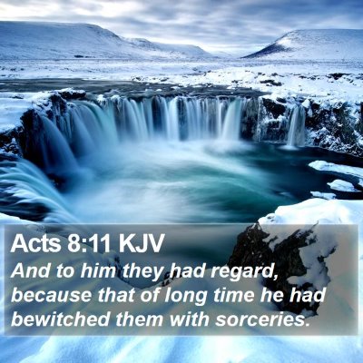 Acts 8:11 KJV Bible Verse Image