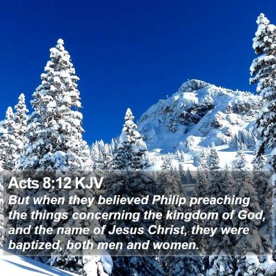 Acts 8:12 KJV Bible Verse Image