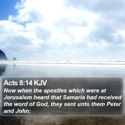 Acts 8:14 KJV Bible Verse Image