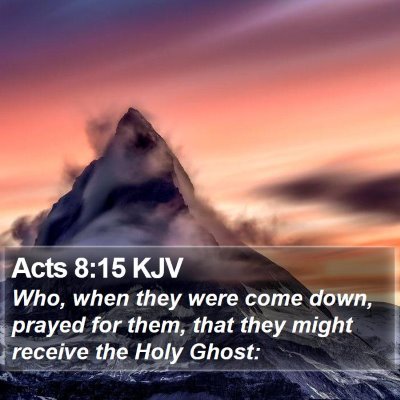Acts 8:15 KJV Bible Verse Image