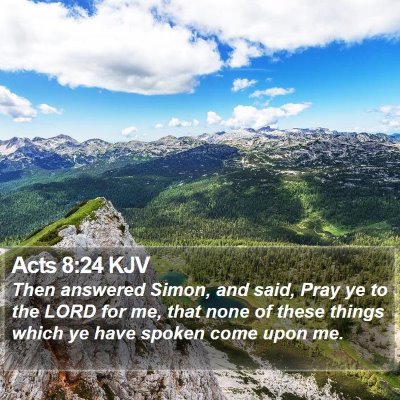 Acts 8:24 KJV Bible Verse Image