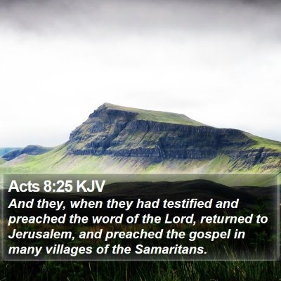 Acts 8:25 KJV Bible Verse Image