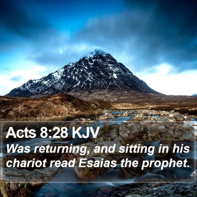 Acts 8:28 KJV Bible Verse Image