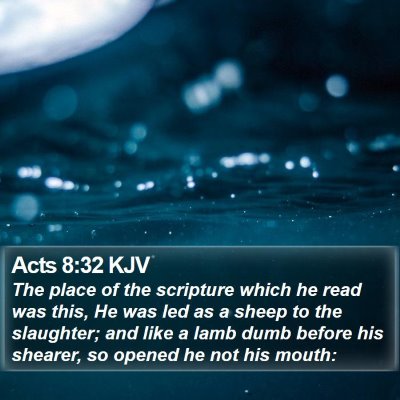 Acts 8:32 KJV Bible Verse Image