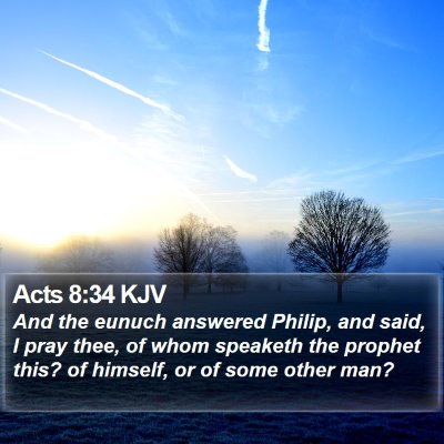 Acts 8:34 KJV Bible Verse Image