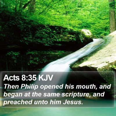 Acts 8:35 KJV Bible Verse Image