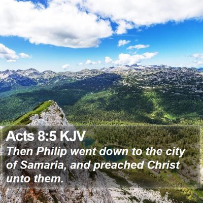 Acts 8:5 KJV Bible Verse Image