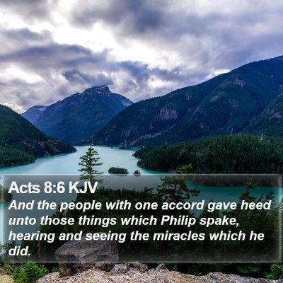 Acts 8:6 KJV Bible Verse Image