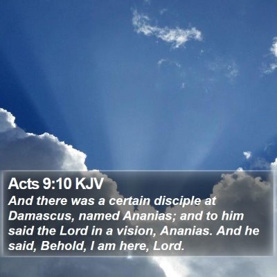 Acts 9:10 KJV Bible Verse Image