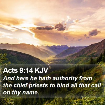 Acts 9:14 KJV Bible Verse Image
