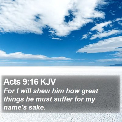 Acts 9:16 KJV Bible Verse Image