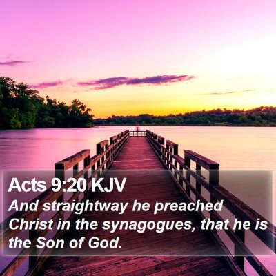 Acts 9:20 KJV Bible Verse Image
