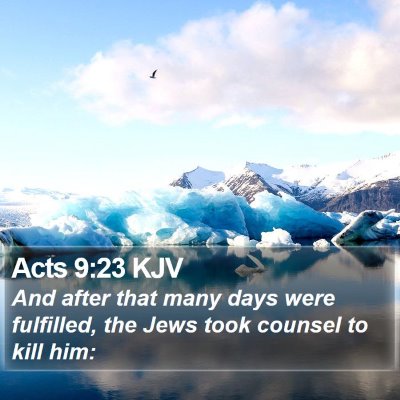Acts 9:23 KJV Bible Verse Image