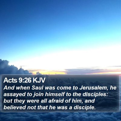 Acts 9:26 KJV Bible Verse Image
