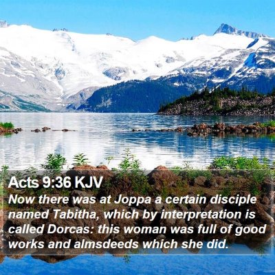 Acts 9:36 KJV Bible Verse Image