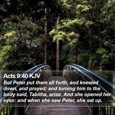 Acts 9:40 KJV Bible Verse Image
