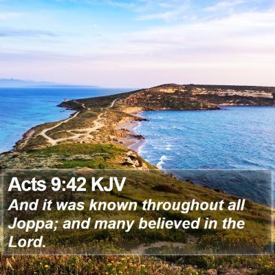 Acts 9:42 KJV Bible Verse Image