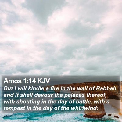 Amos 1:14 KJV Bible Verse Image