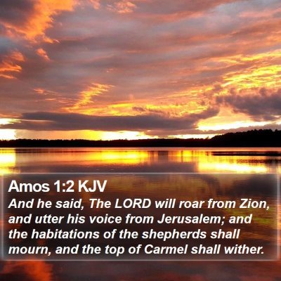 Amos 1:2 KJV Bible Verse Image