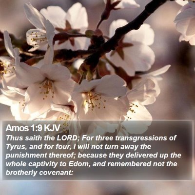 Amos 1:9 KJV Bible Verse Image