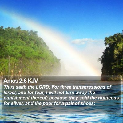 Amos 2:6 KJV Bible Verse Image