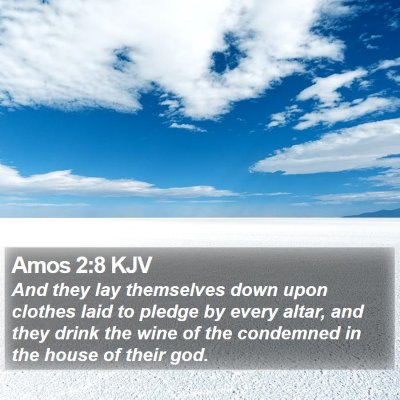 Amos 2:8 KJV Bible Verse Image