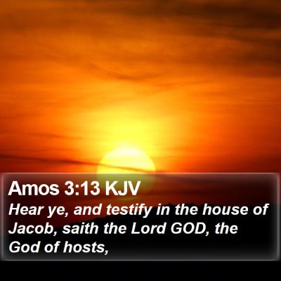 Amos 3:13 KJV Bible Verse Image