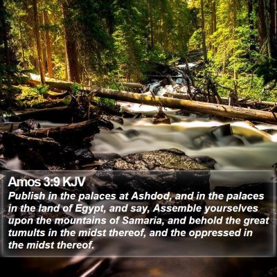 Amos 3:9 KJV Bible Verse Image