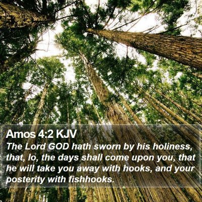 Amos 4:2 KJV Bible Verse Image
