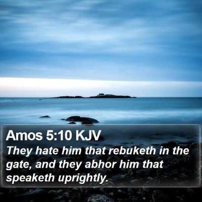 Amos 5:10 KJV Bible Verse Image