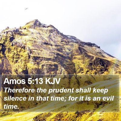 Amos 5:13 KJV Bible Verse Image