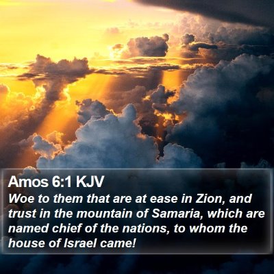 Amos 6:1 KJV Bible Verse Image
