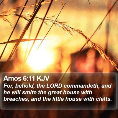 Amos 6:11 KJV Bible Verse Image