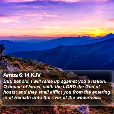 Amos 6:14 KJV Bible Verse Image