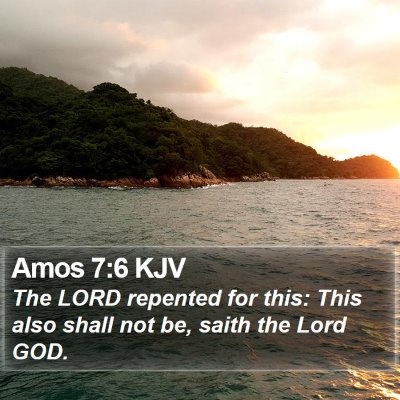 Amos 7:6 KJV Bible Verse Image
