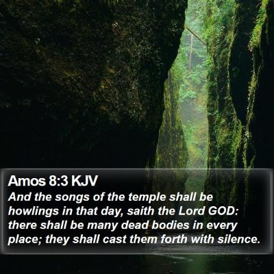 Amos 8:3 KJV Bible Verse Image