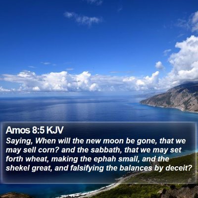 Amos 8:5 KJV Bible Verse Image