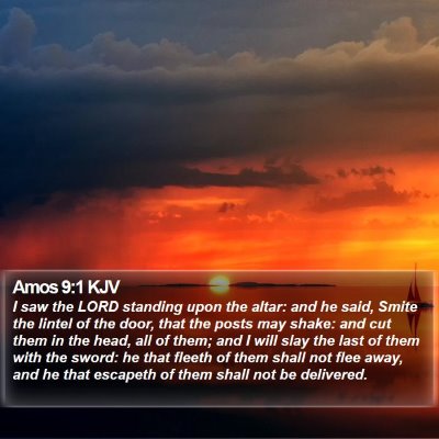 Amos 9:1 KJV Bible Verse Image